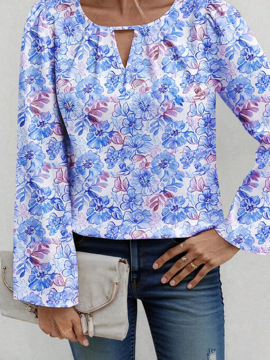 Soraya - Blusa de manga larga con estampado floral chic