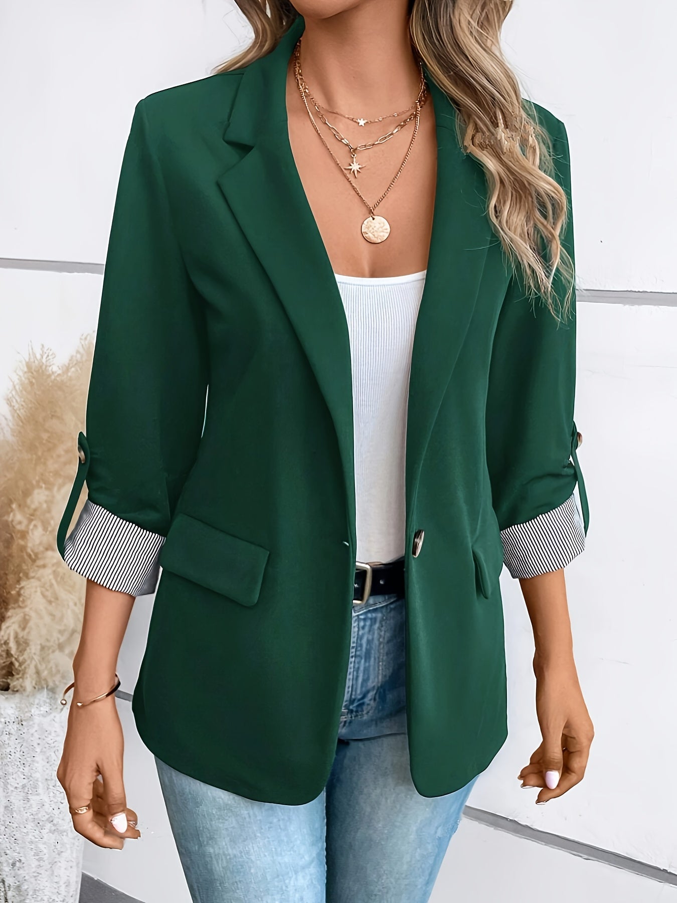Rachelle - Elegante blazer versátil con mangas enrolladas