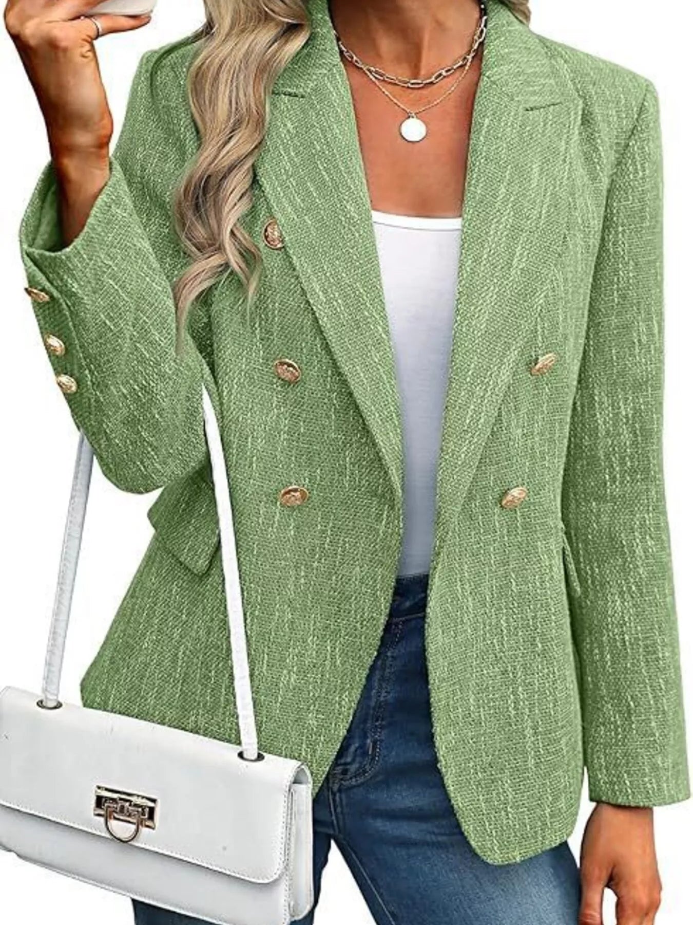 Alesia - Elegante blazer de doble botonadura con solapa