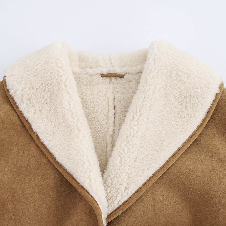 Aunika – Chaqueta vintage con forro de felpa