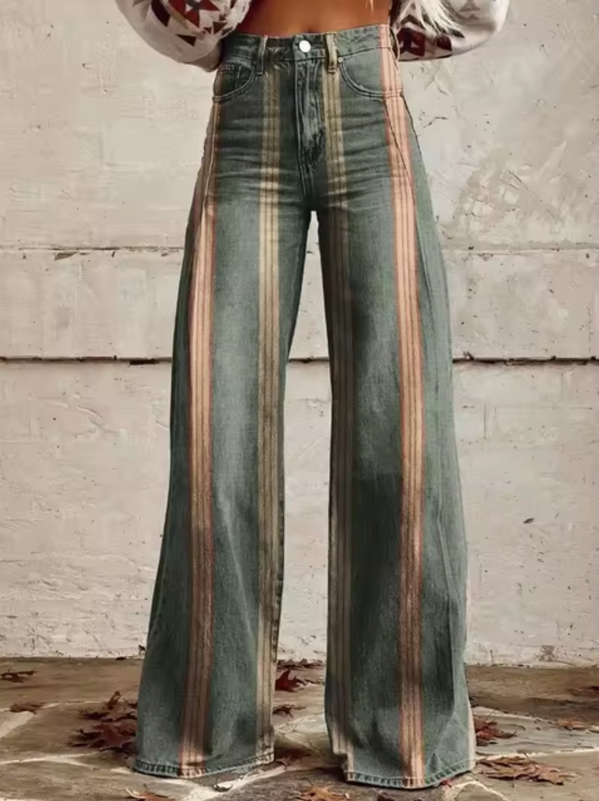 Marta – Pantalones Anchos Retro
