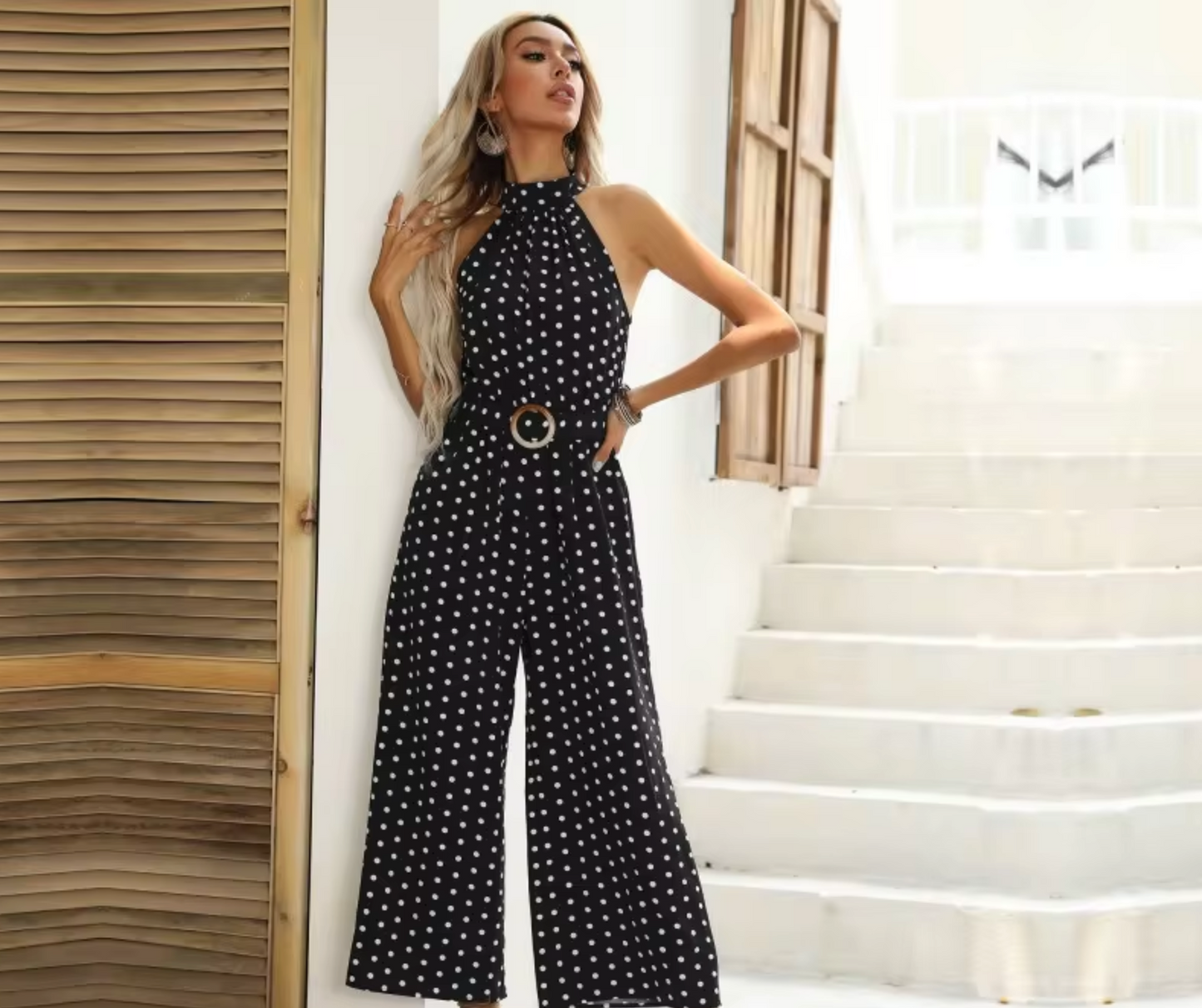 Anselma – Mono Elegante de Lunares