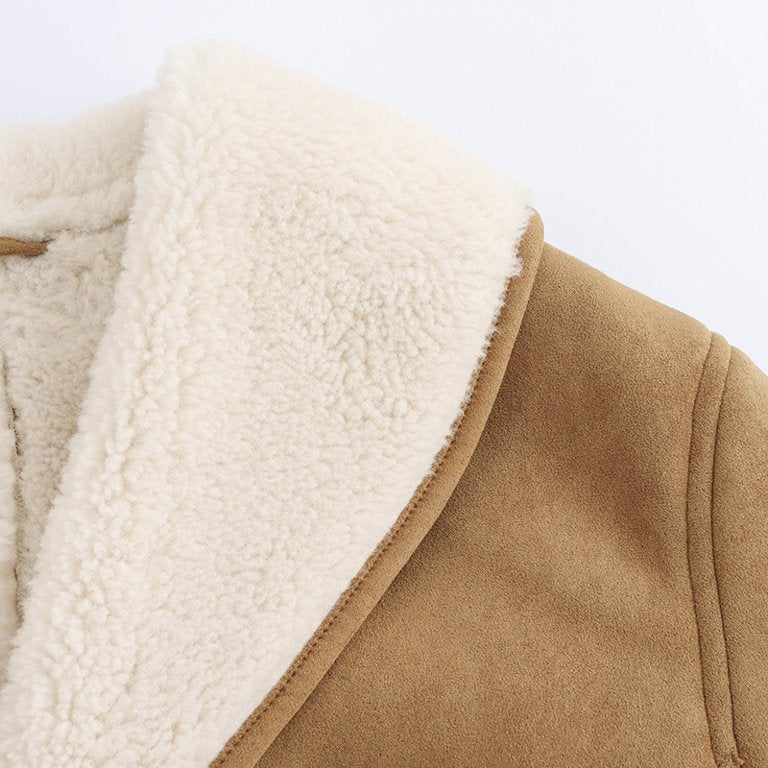 Aunika – Chaqueta vintage con forro de felpa