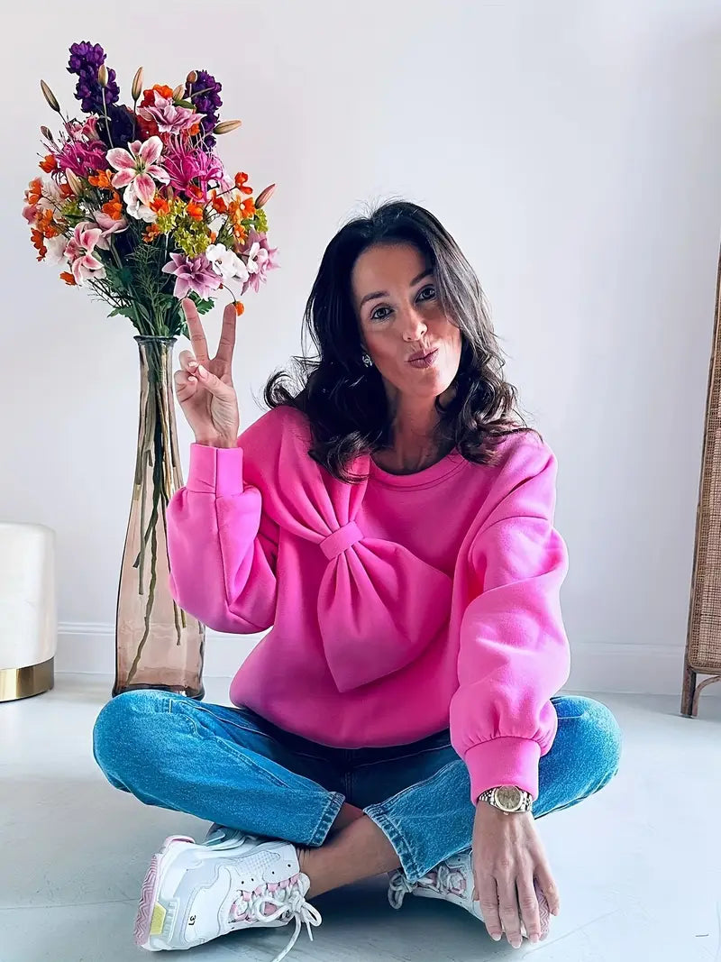 Benia – Suéter elegante con un gran lazo