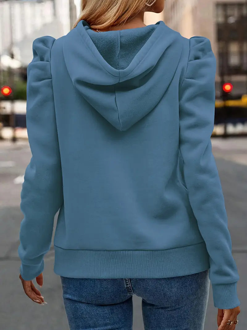 Ronja – Kapuzenpullover con Puffärmeln