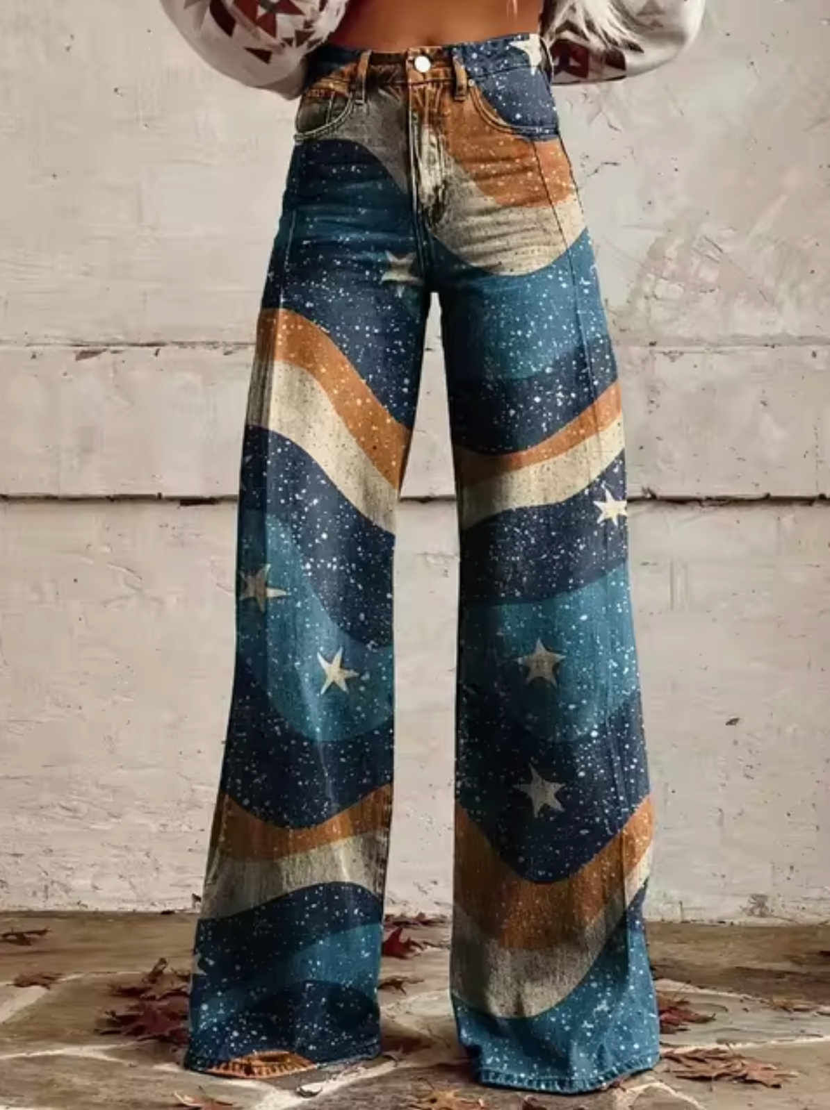 Marta – Pantalones Anchos Retro