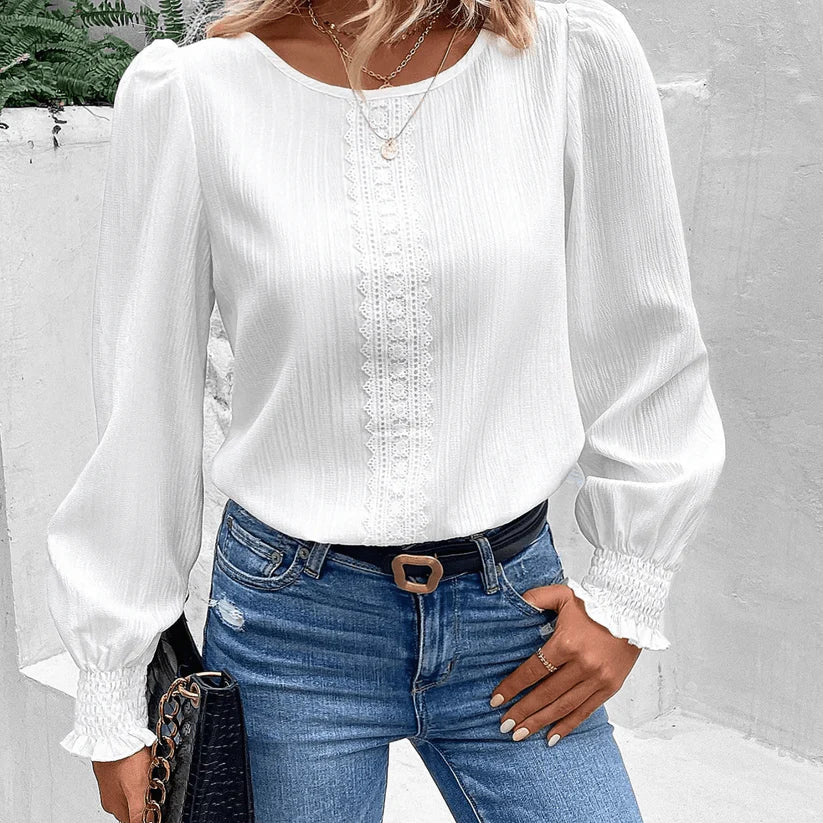 Ruby - Blusa cómoda de manga larga y estilo informal