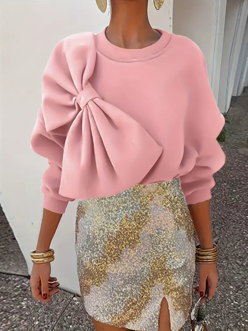 Benia – Suéter elegante con un gran lazo