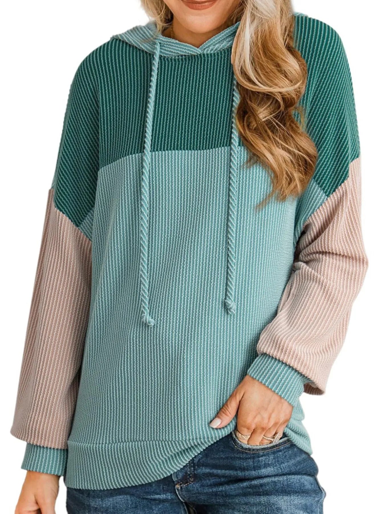 Nymera - Chaqueta con capucha y cordón ajustable en bloques de color