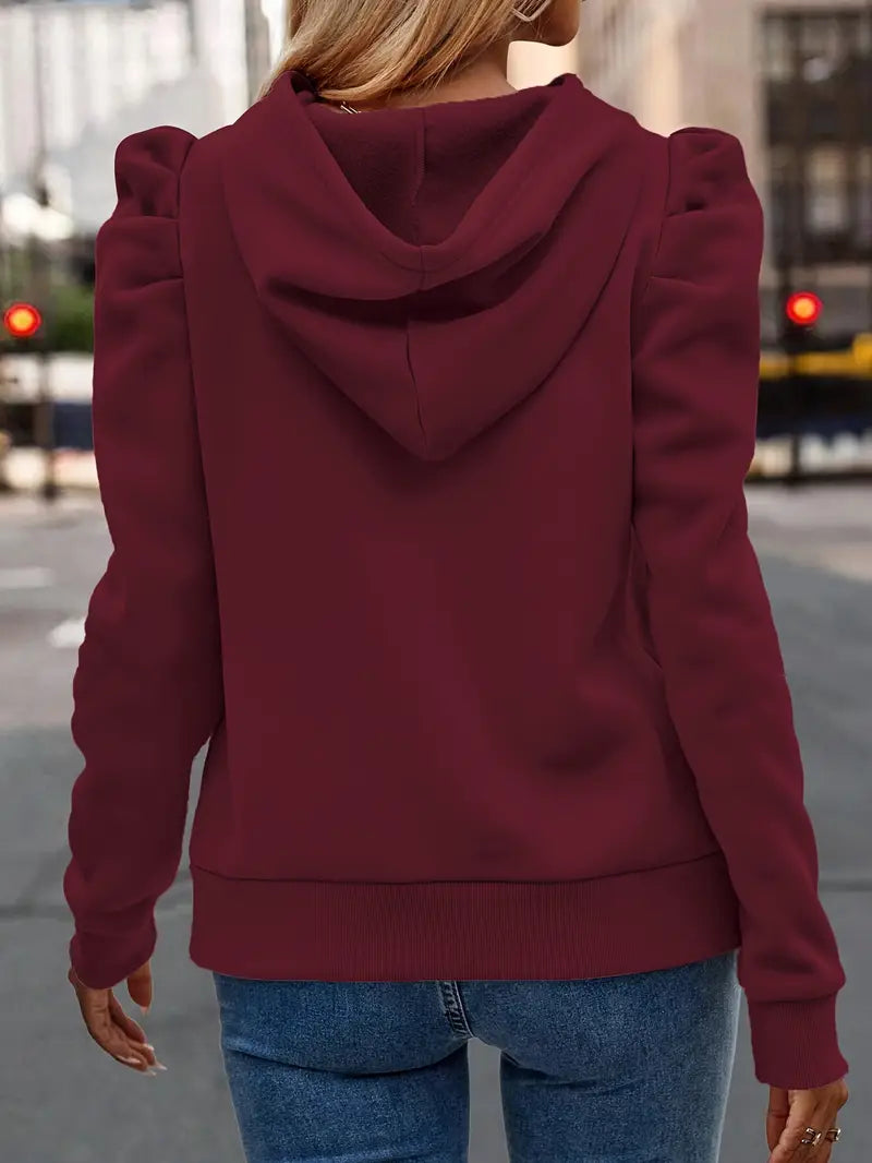 Ronja – Kapuzenpullover con Puffärmeln