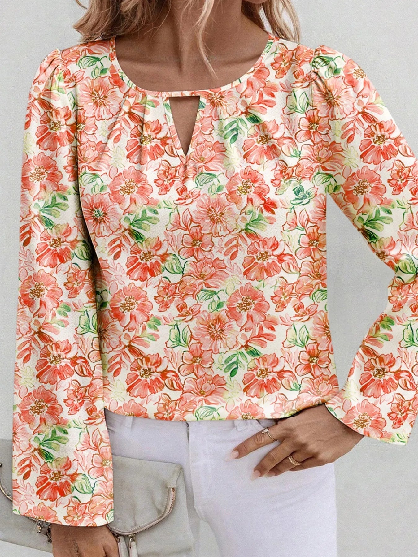 Soraya - Blusa de manga larga con estampado floral chic