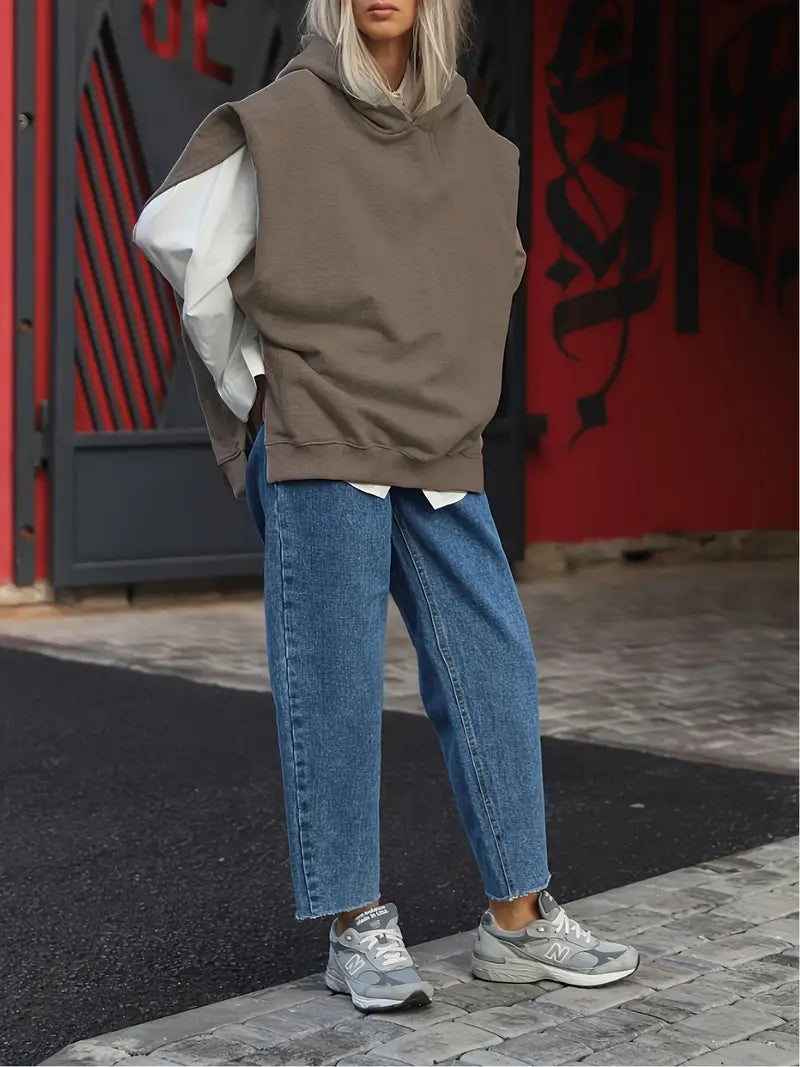 Ditta – Sudadera con capucha de algodón con estilo