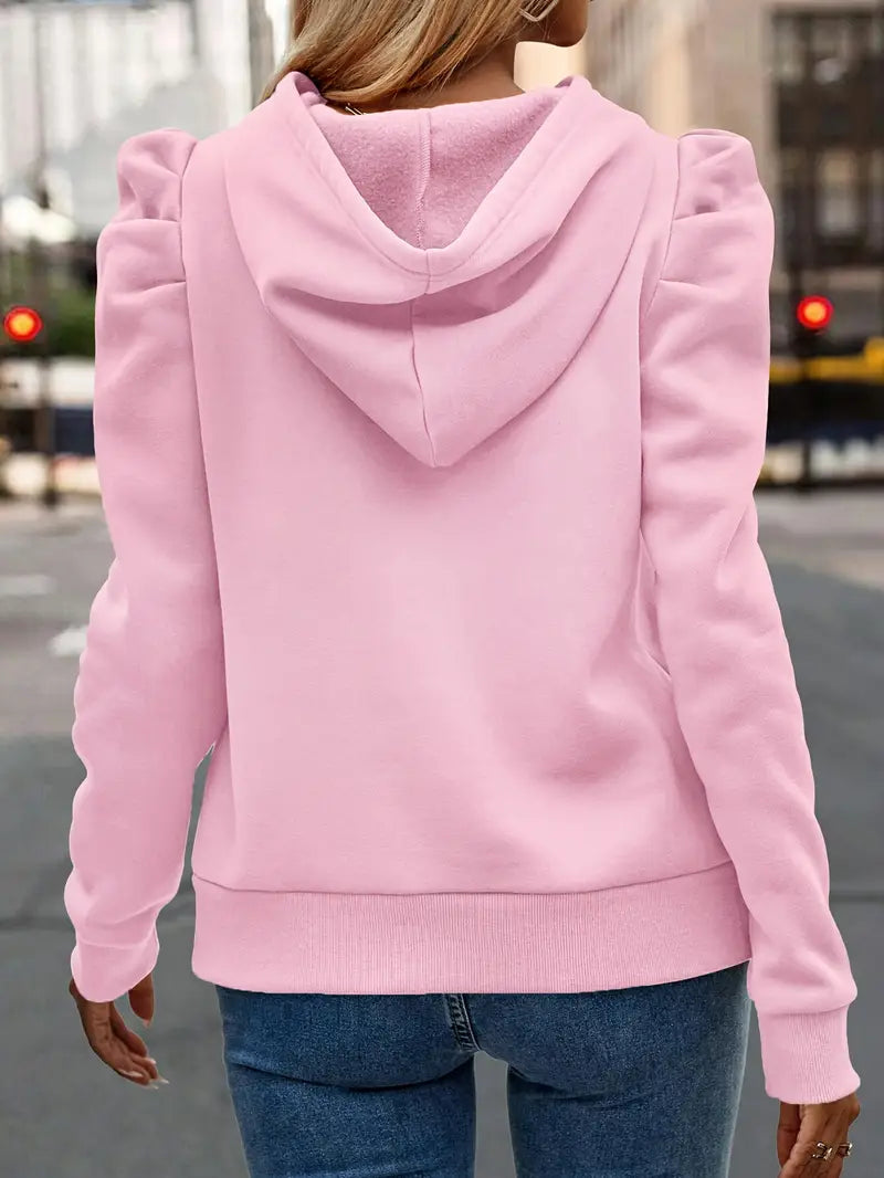 Ronja – Kapuzenpullover con Puffärmeln