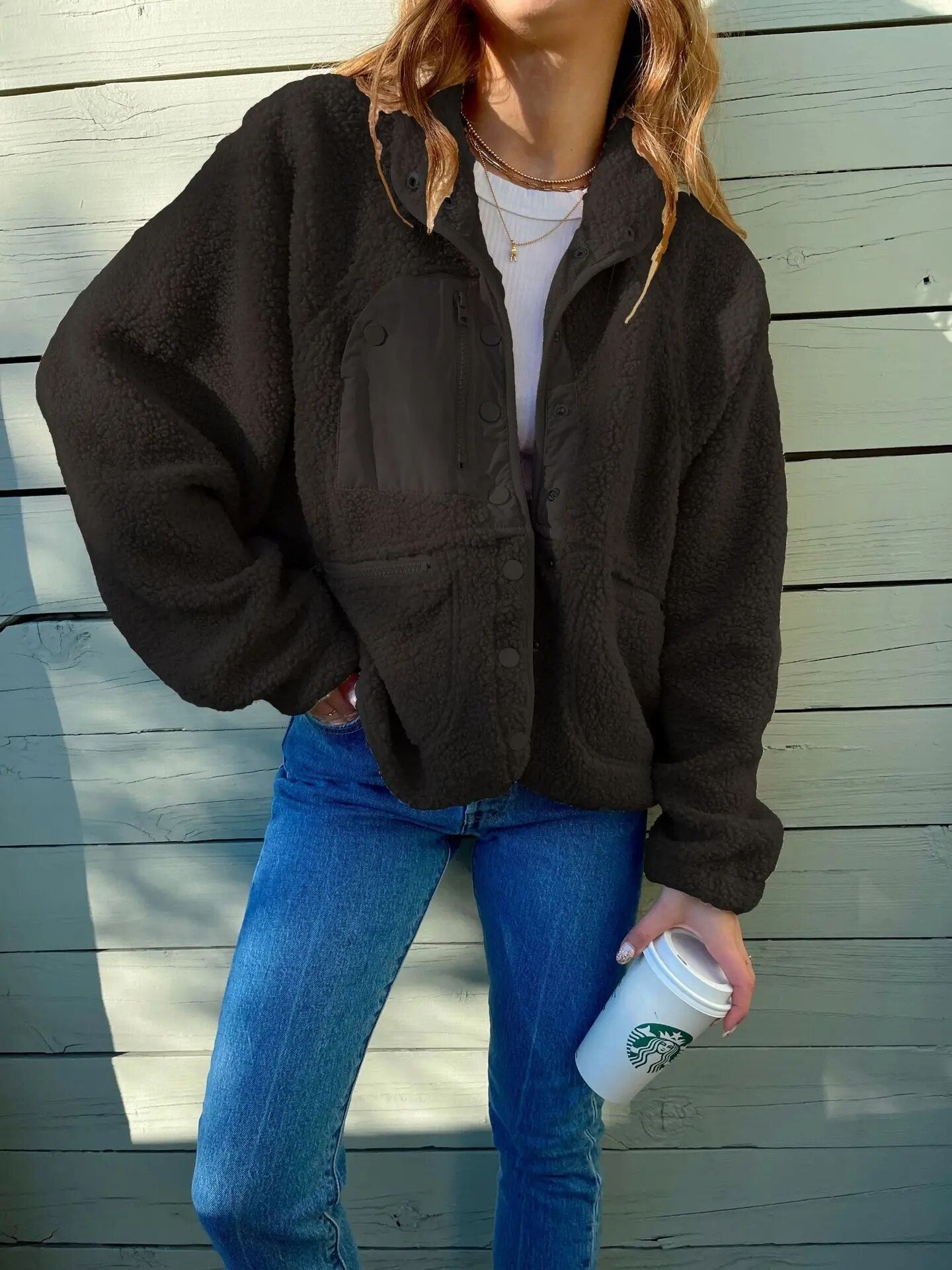 Daina - Chaqueta de lana cálida oversize elegante