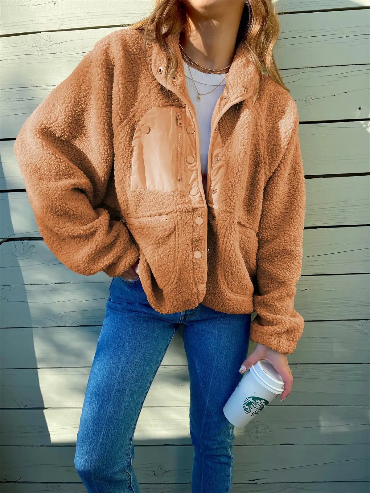 Daina - Chaqueta de lana cálida oversize elegante
