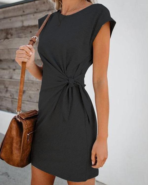 Athena - Mini Vestido Liso