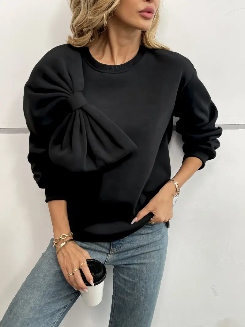 Benia – Suéter elegante con un gran lazo