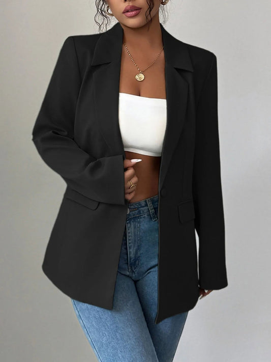 Lilibet - Elegante blazer con cuello de solapa y un botón