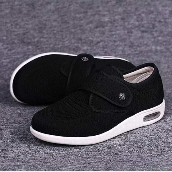 Ade - Zapatos anchos para diabéticos de talla grande para pies hinchados