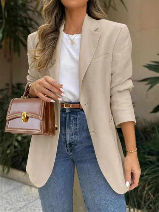 Faelina - Elegante blazer de manga larga con bolsillos
