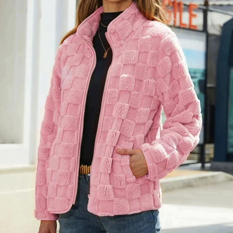 Riane - Elegante chaqueta de forro polar suave con cremallera