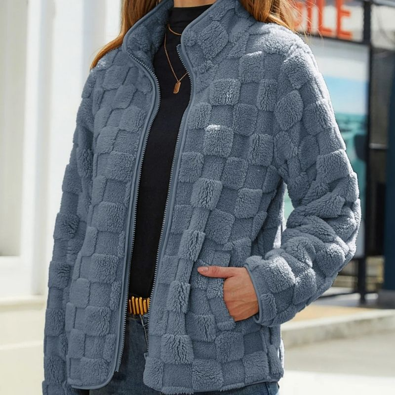 Riane - Elegante chaqueta de forro polar suave con cremallera