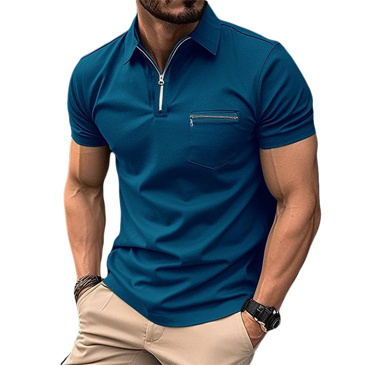 Miguel - Elegante polo con cremallera de manga corta
