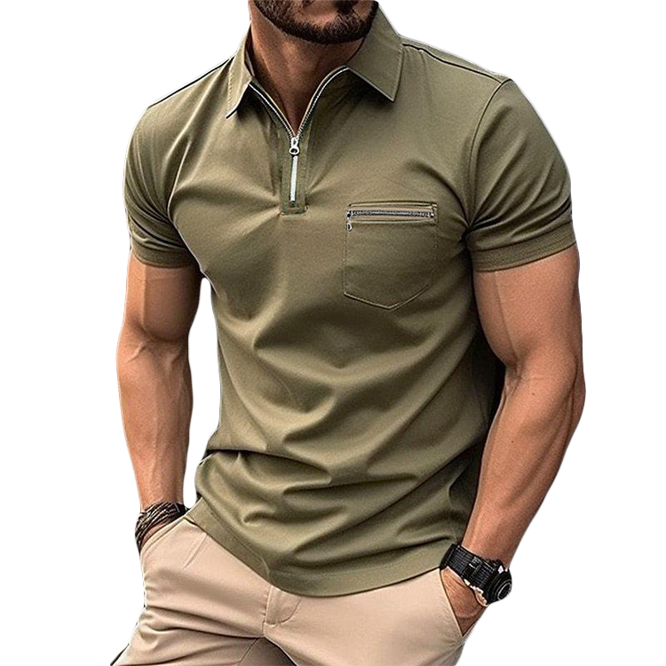 Miguel - Elegante polo con cremallera de manga corta