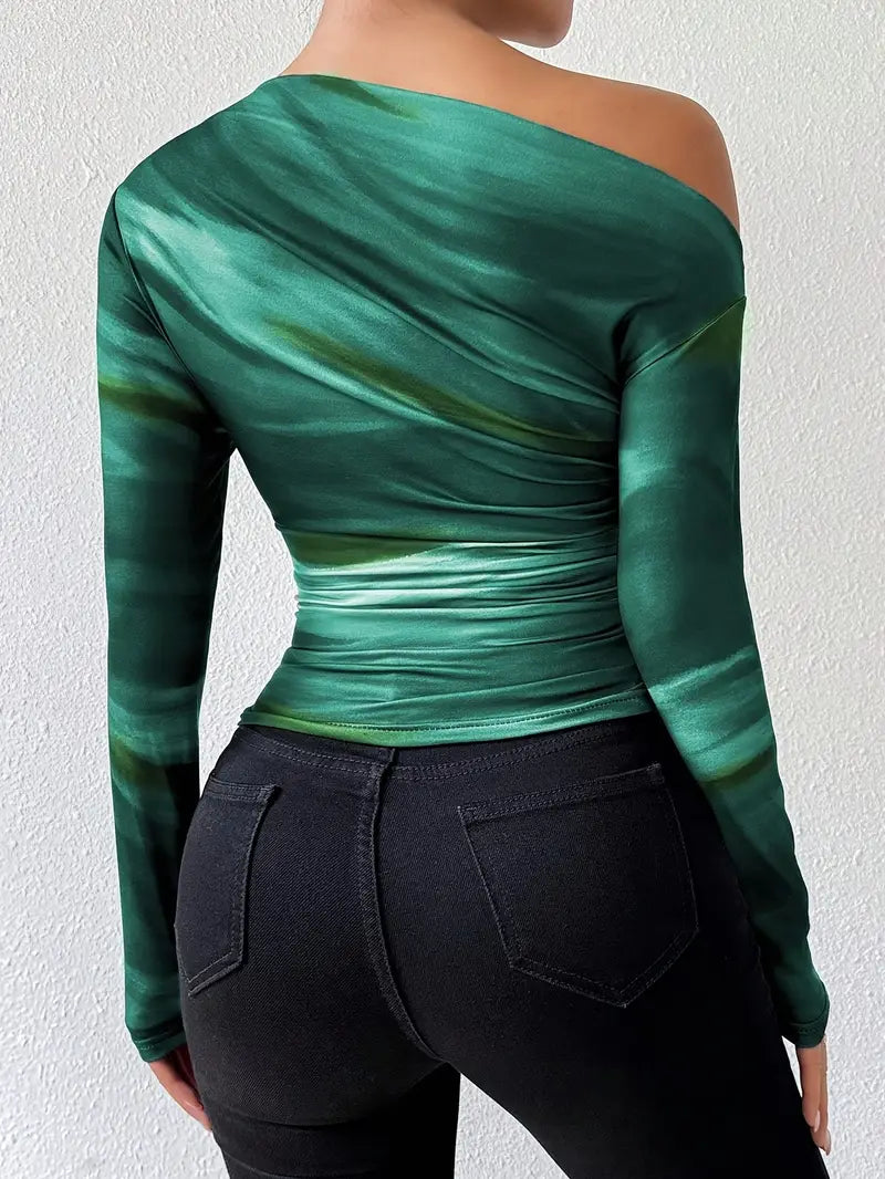 Valeria – Top elegante con hombros descubiertos