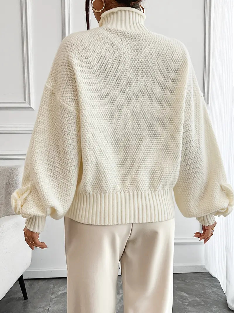 Amihan – Jersey de cuello vuelto con flores