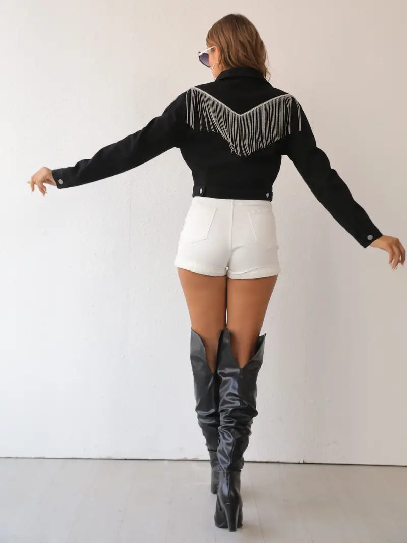 Berkeley - Elegante chaqueta corta negra