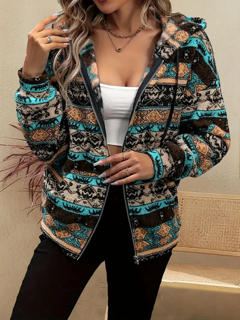 Aizel – Chaqueta de felpa con capucha