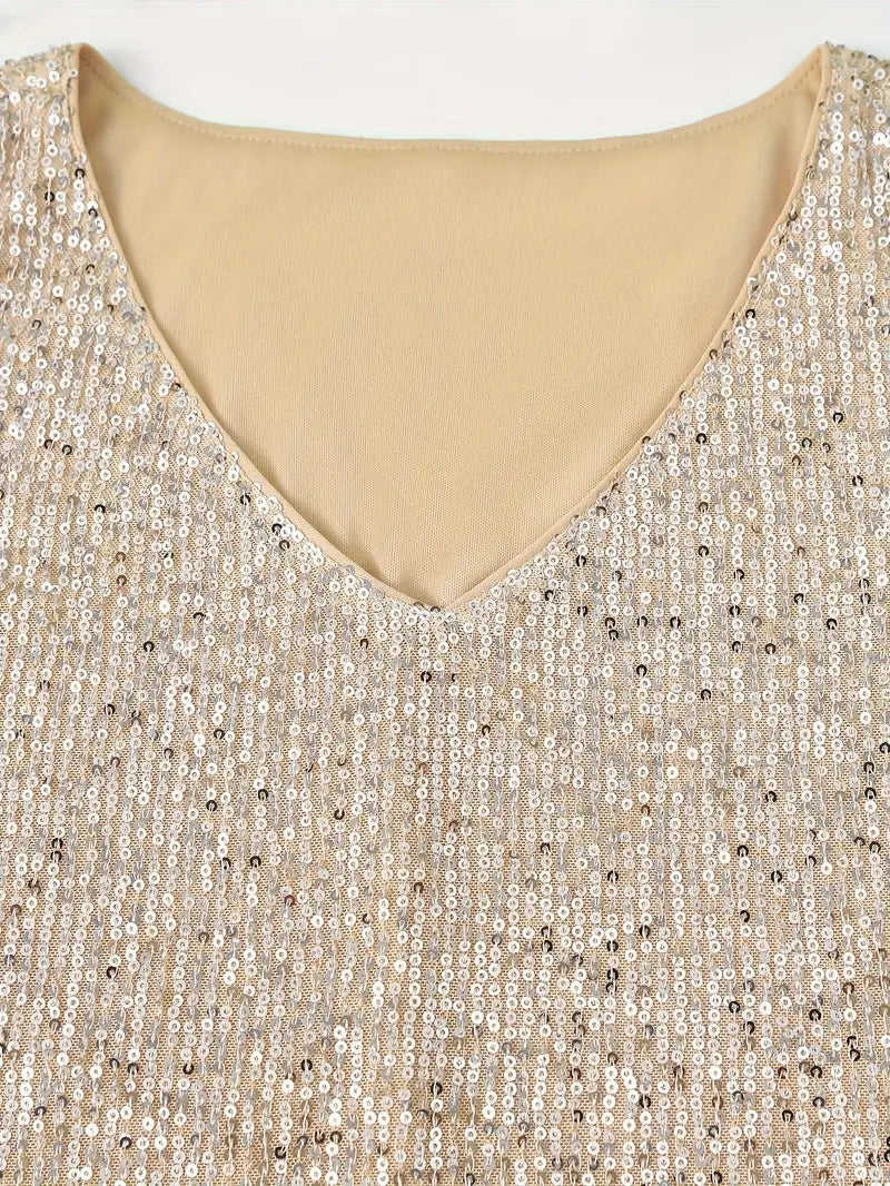 Uma – Elegante top sin mangas con lentejuelas