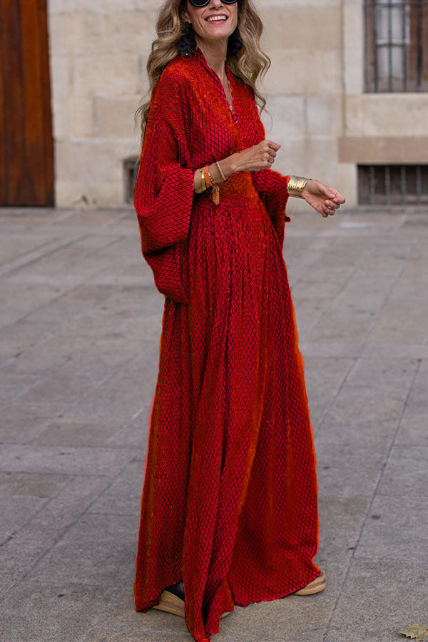 Nashira - Elegante maxivestido con mangas acampanadas