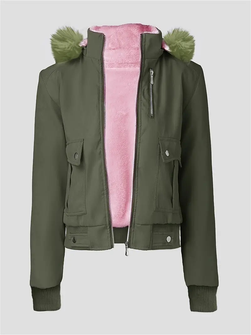 Barbara – Chaqueta corta confeccionada en forro polar de algodón