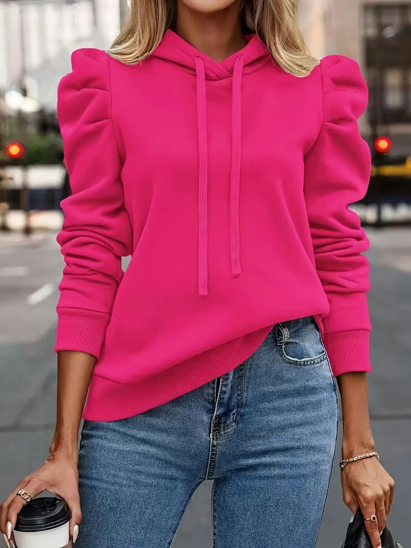 Ronja – Kapuzenpullover con Puffärmeln