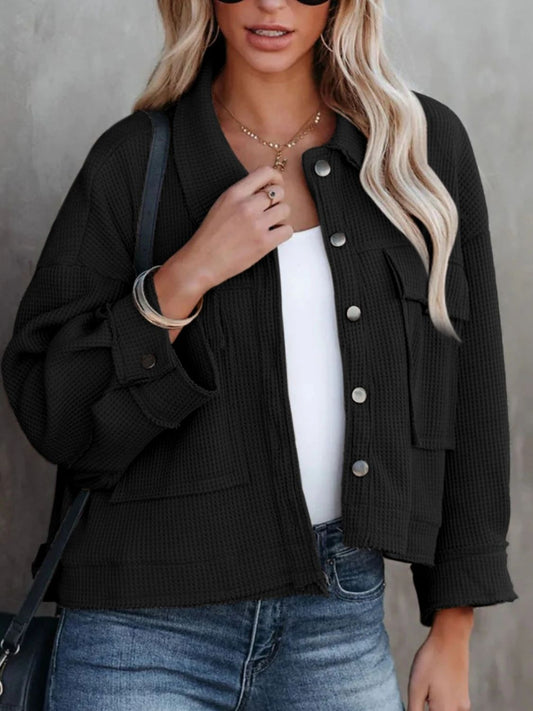 Colette - Chaqueta informal holgada con botones y manga larga