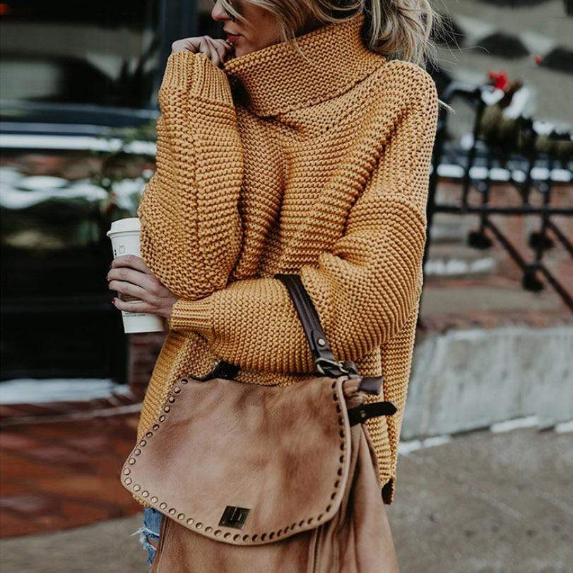 Jersey de Invierno para Mujer Cuello Alto con Giro