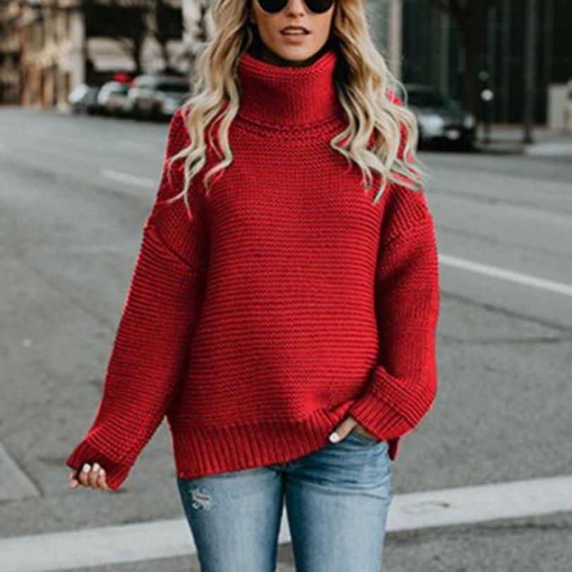 Jersey de Invierno para Mujer Cuello Alto con Giro