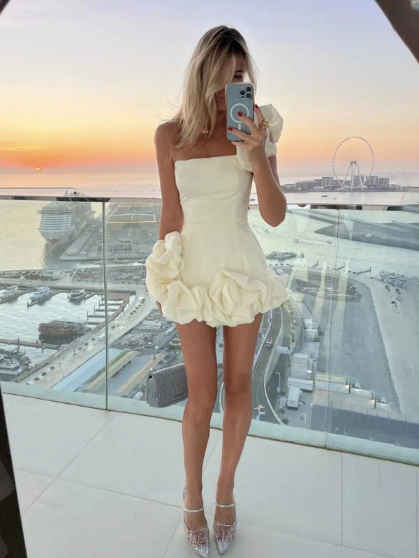 Jazlyn - Mini vestido de un hombro