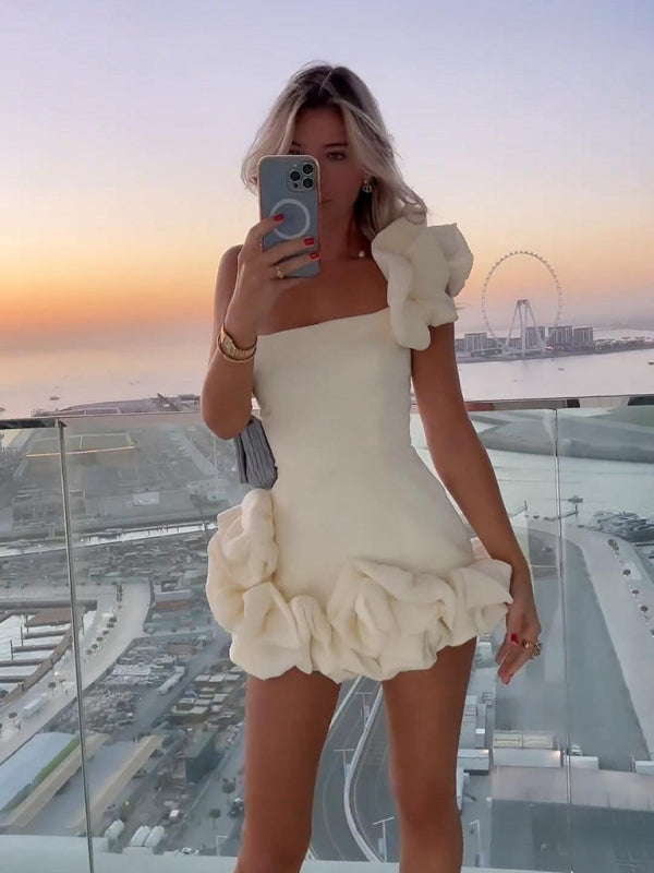 Jazlyn - Mini vestido de un hombro