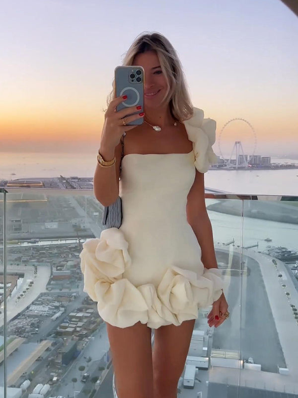 Jazlyn - Mini vestido de un hombro