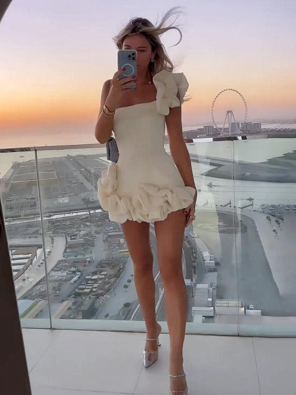Jazlyn - Mini vestido de un hombro