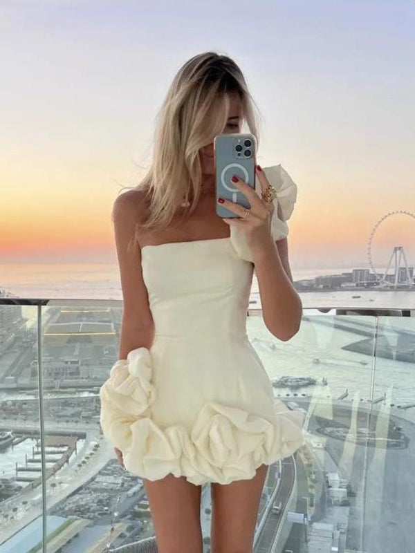 Jazlyn - Mini vestido de un hombro