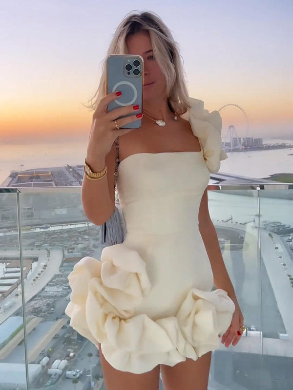 Jazlyn - Mini vestido de un hombro