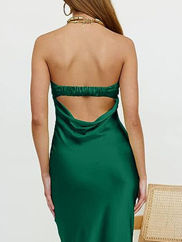 Beatriz - Elegante vestido satén cóctel