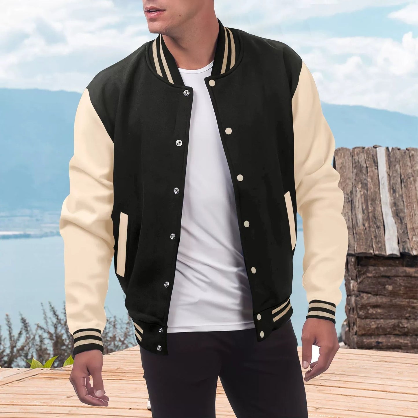 Amaro - Chaqueta bomber estilosa estilo universitario