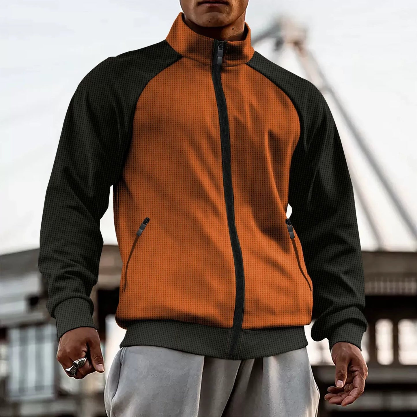 Carlos - Chaqueta casual con cremallera y cuello alto