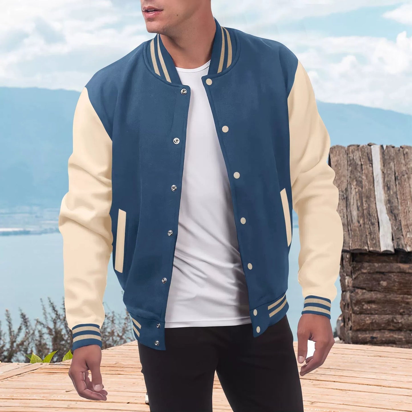 Amaro - Chaqueta bomber estilosa estilo universitario