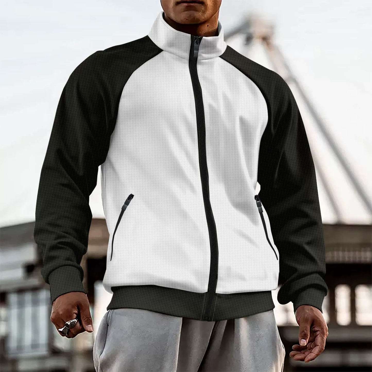 Carlos - Chaqueta casual con cremallera y cuello alto